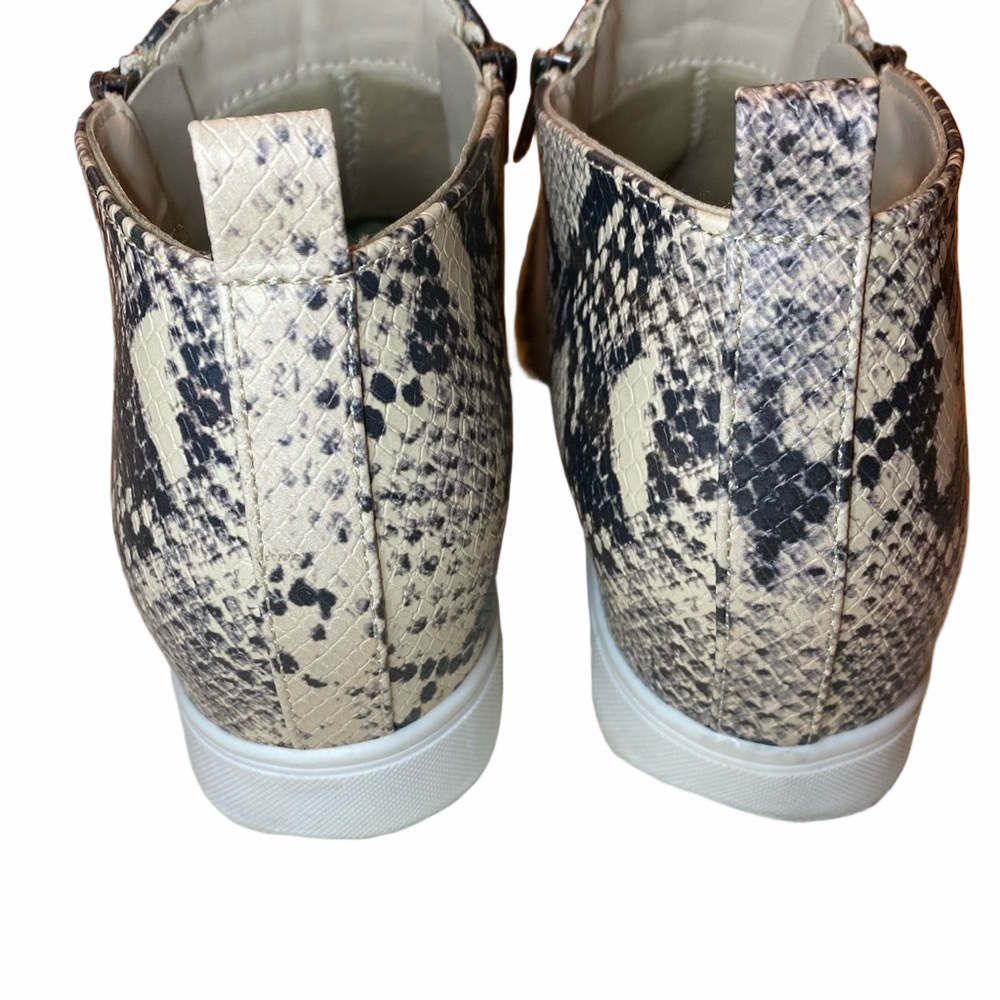 TIME & TRU Snake Print Zip Women's Size 9 Wedges - Picture 11 of 14